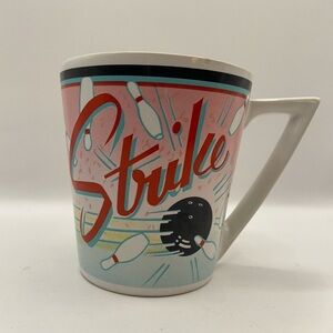 1987 Vandor “Strike” bowling coffee mug designed - Pelzman Designs made in Japan